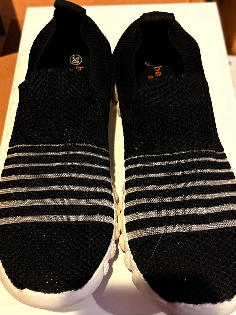 bernie mev. Black Knit Slip-On Sneaker EU 38 US 7.5
